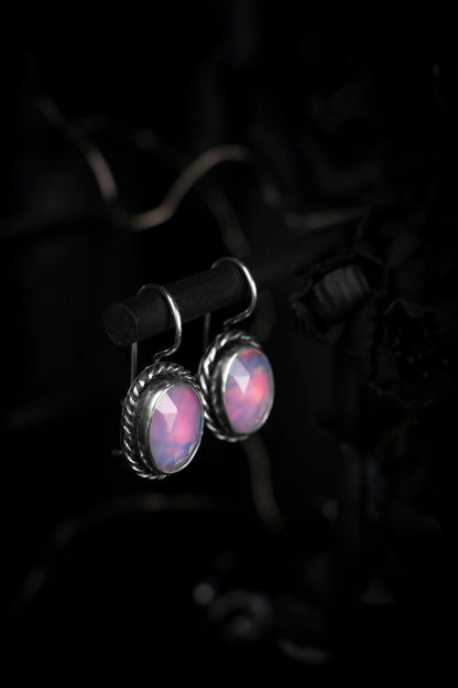 EKRJ962 Aurora Opal Silver Earrings