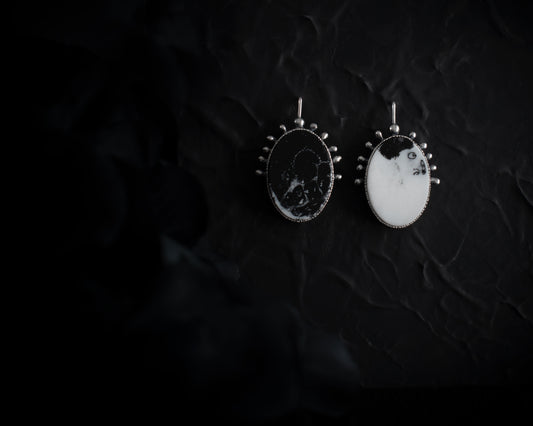 EKRJ462★SNOWY NIGHT EARRINGS